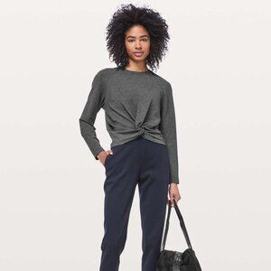 Lululemon Tuck & Gather Pullover - Heathered Mod Black
